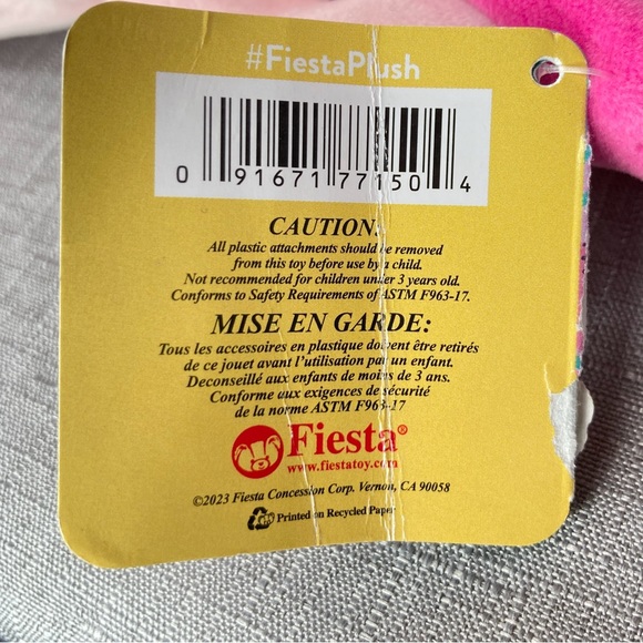 Fiesta Snugglies Axolotl 2018 Plush 10.5" Pink Stuffed Animal A71504 clean - Picture 9 of 9